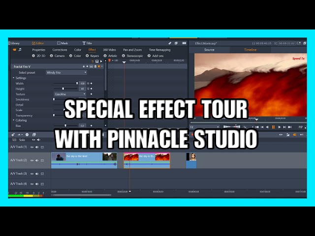 Pinnacle studio Special effect FX tour and tutorial