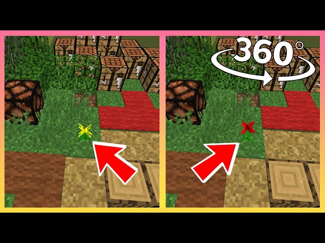 360° Spot The DIFFERENCE - Minecraft [VR] 4K Video