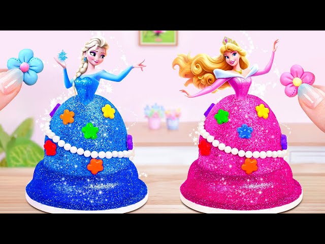 Amazing ELSA vs AURORA Pull Me Up Cake 😍 Best Disney Princess Cake Decorating Ideas 💕 Yummy Cake