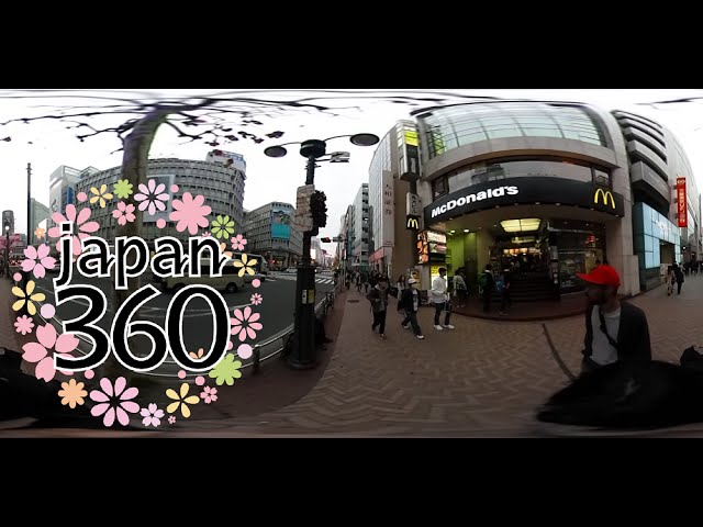 [360]Walking from Shibuya Station to ShibuyaMiyashitaPark, Shibuya, Tokyo, Japan