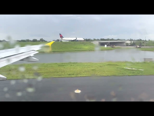 Spirit Airlines Airbus A319 Pushback, Taxi, and Takeoff from Orlando (MCO)