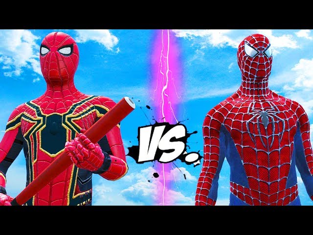 SPIDERMAN VS IRON SPIDER - EPIC SUPERHEROES BATTLE