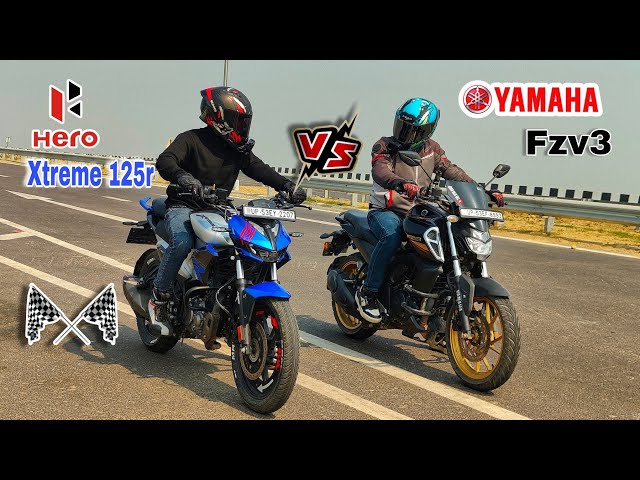 hero Xtreme 125r vs Yamaha FZ V3  Drag Race