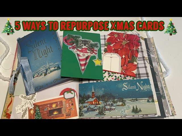 5 ways to repurpose vintage Christmas cards