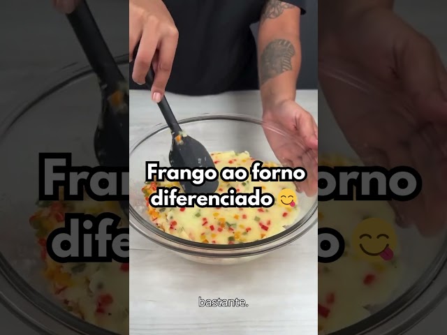 Receita diferenciada de frango ao forno 😋 #shorts #receitas