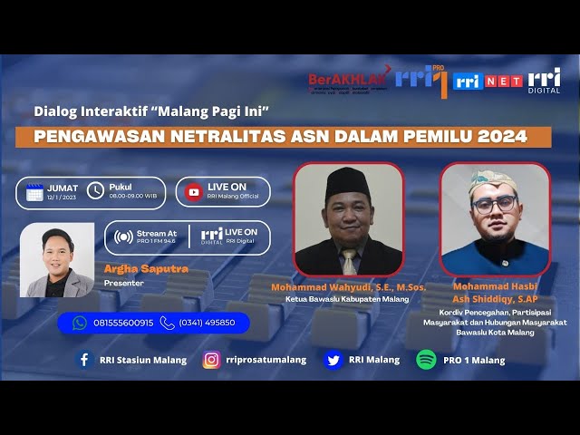 DIALOG INTERAKTIF - PENGAWASAN NETRALITAS ASN DALAM PEMILU 2024