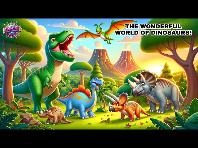 Dino Friends Cartoon | Fun Dinosaur Song for Kids | Sing, Stomp & Roar with T-Rex & More!