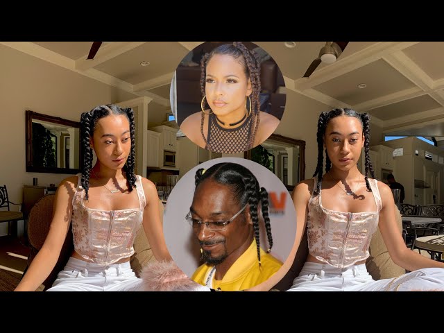 SNOOP DOG BRAIDS, BUT MAKE IT FASHION || curly hairstyle