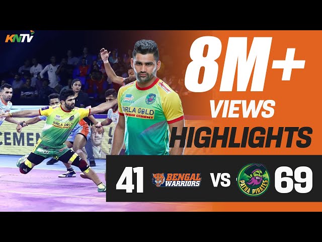 Pro Kabaddi 2019 Highlights | Bengal Warriors Vs Patna Pirates| Pardeep Narwal 34 Raid points in PKL