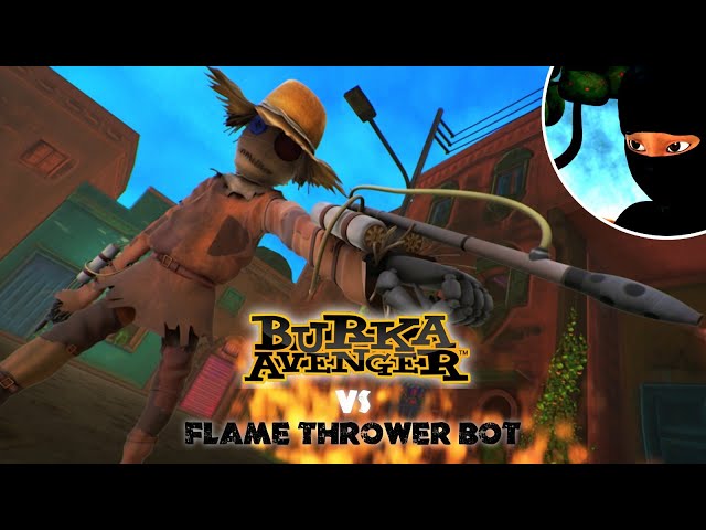 Burka Avenger VS Flame Thrower Bot