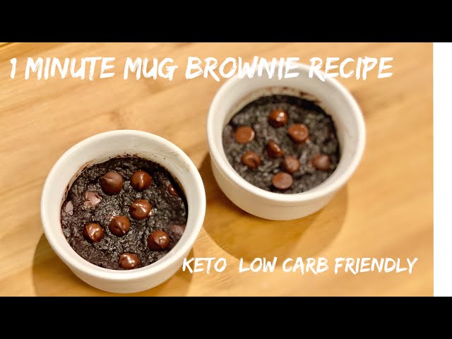 1 MINUTE KETO LOW CARB BROWNIE (NO EGGS!)