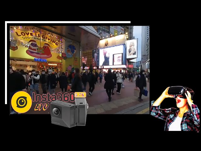 [3D VR180 ] VR Hong Kong Walking Tour - Causeway Bay (17Dec2022)