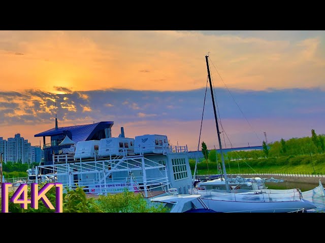 [4K SEOUL] Seoul Korea Walk | Beautiful Han River Park in Seoul(Yanghwa,Yeouido) | 양화 한강공원