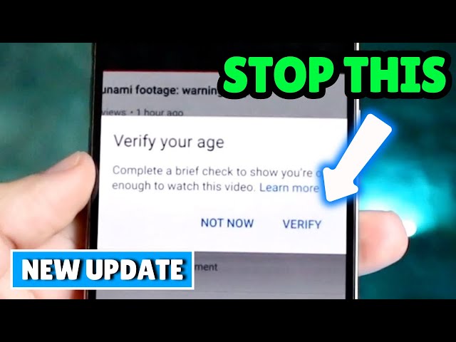 How to stop youtube asking to verify your age 2025