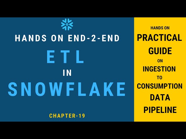 ETL Workflow In Snowflake | Chapter-19 | Snowflake Hands-on Tutorial