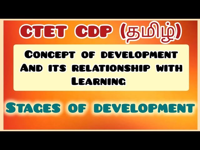 Stages of Development in Tamil | CTET CDP