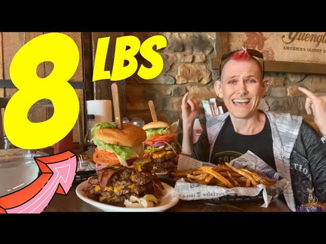 8 LB DOUBLE BURGER CHALLENGE ~ NEVER BEEN DONE ~ MOLLY SCHUYLER EATS ~ HUGE BURGERS