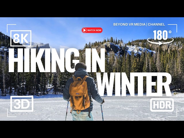 ❄️ Winter Wonderland Hike in 180 VR 8K 3D | Trek Through Snowy Peaks & Forest Trails Relax in nature