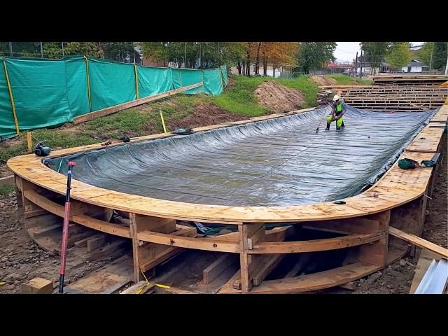 Man Builds Amazing SWIMMING POOL in His Backyard | Start to Finish by @rlcmaker