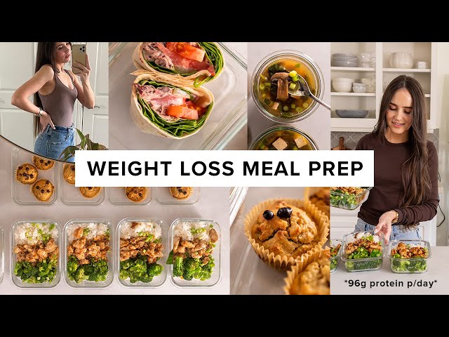 1 hour weight loss meal prep - 96g protein per day + super easy (pt 3)