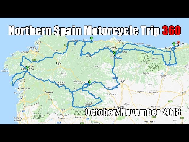 Excerpts from Northern Spain Motorcycle Trip, 2018 (360 Version)