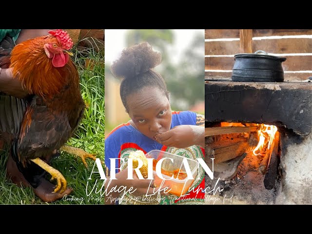 Cook with me Africa’s Most Popular common Traditional Village food rural organic chicken soup stew