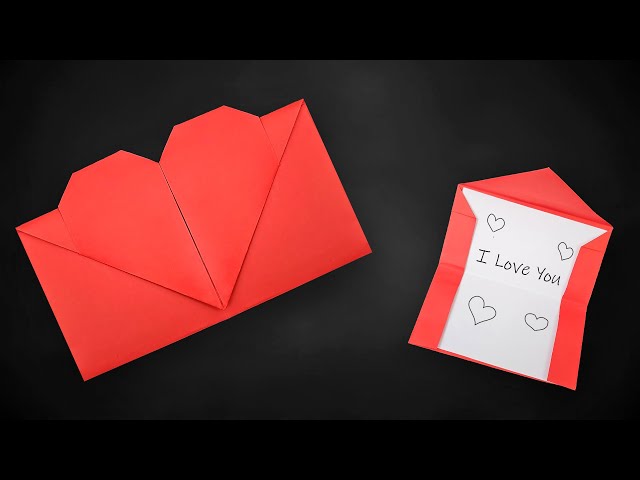 Origami: How to Fold a Heart Envelope with a Single Sheet! - Origami Valentine's Day Love Letter