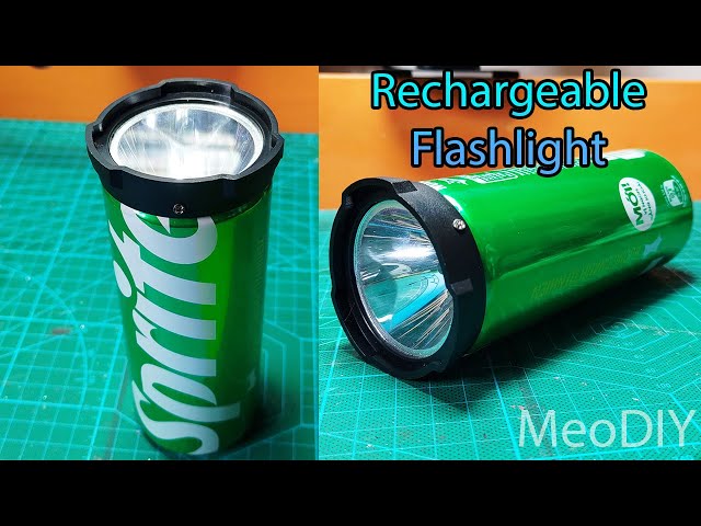 Turn Recycled Water Cans into a SUPER BRIGHT Flashlight | MeoDIY