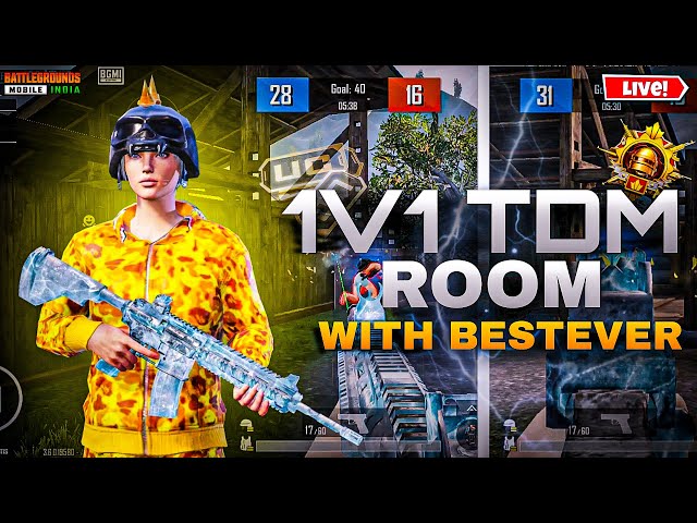 TDM 1V1 LIVE CUSTOM ||  ULTIMATE LOBBY ||1V1 TDM MATCHES LIVE#besteverislive#1v1live#1v1TDMlive#bgmi