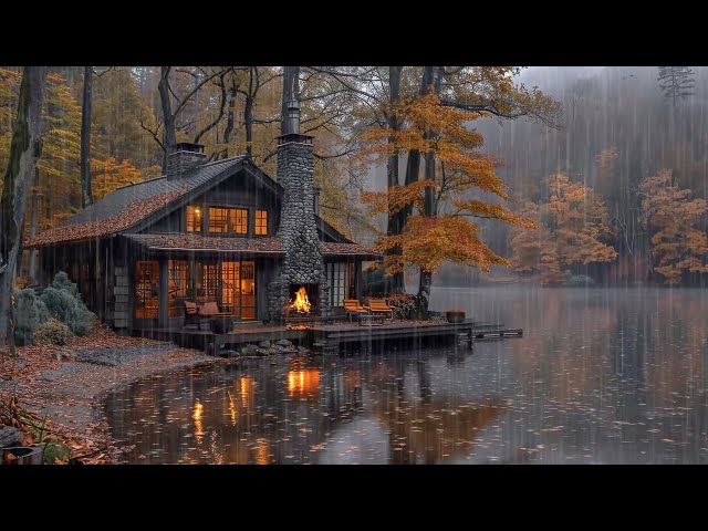 Cozy House by The Lake and Autumn Rain Symphony for Ultimate Relaxation