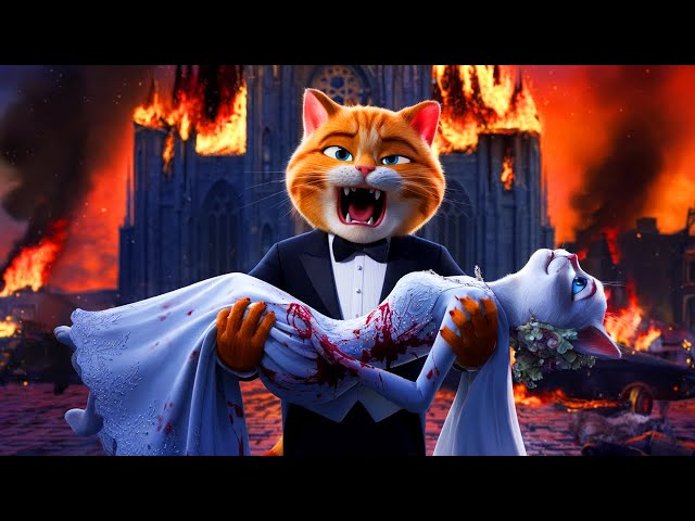 Beautiful Cat Wedding Gone Wrong😾😭 #cat #catstory #cute #kitten #aiimages #aicat