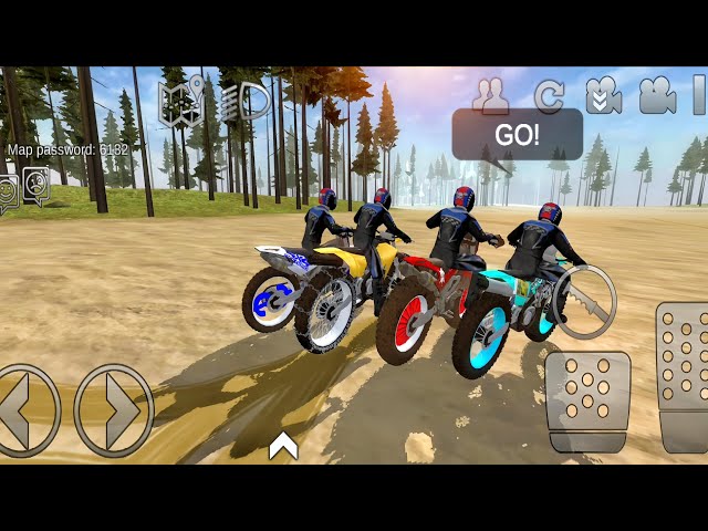 Offroad outlaws drit extreme 5 pleyers raching  in a rock park maps android gameplay