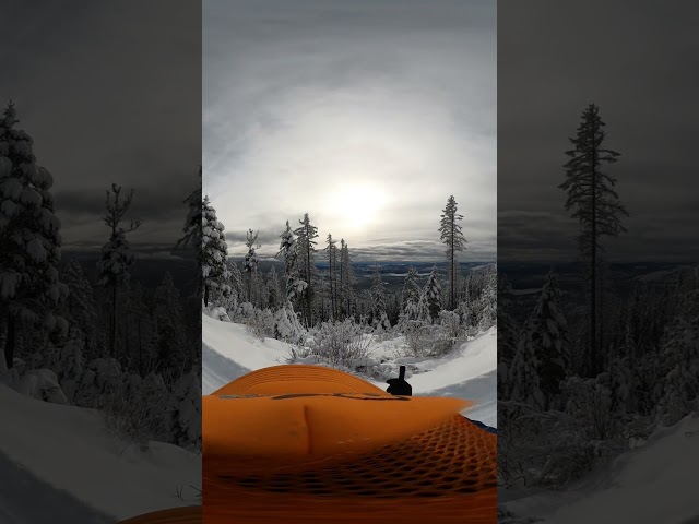 Skiing on Blacktail Mountain Nordic Ski Trails, near Lakeside, Montana. #mountains #montana #snow