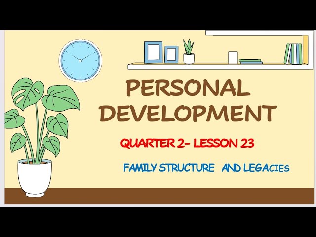 SHS PERSONAL DEVELOPMENT-Q2 LESSON23-Family Structures and Legacies