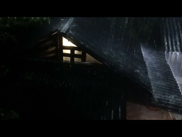 Relaxing Sleep with Heavy Rain on Tin Roof & Loud Thunderstorm Sounds