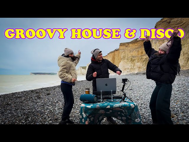 ❄️ Groovy House & Disco Mix on Winter Beach | South UK Coast 🌊