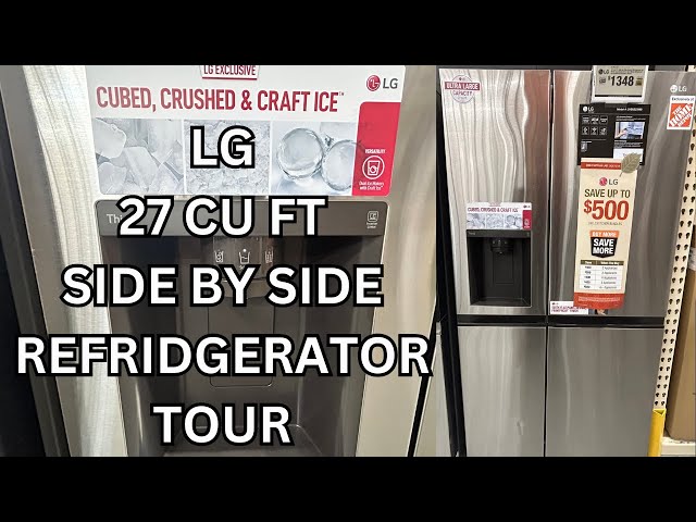 LG Refrigerator Tour / Review 27 cu. ft. Side by Side Fridge w/ Craft Ice - External Ice and Water