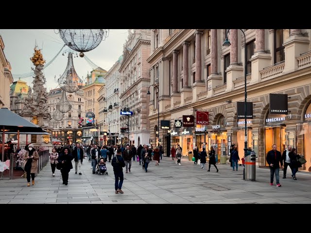 Vienna Walk Graben & Tuchlauben, November 2022 | 4K HDR