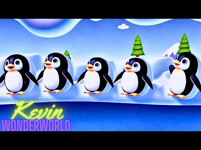 Five Little Penguins | Fun Winter Song for Kids | Nursery Rhymes for Babies