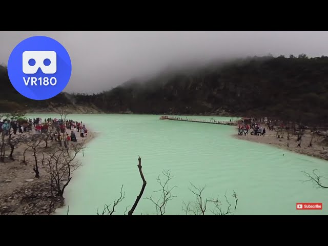 [VR180 5.7k] Kawah Putih White Crater @ Bandung, Indonesia with Baby Riley  | Vuze XR 180° 3D