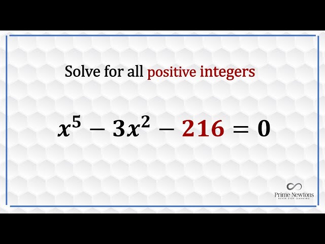 Solve for all positive integers [Diophantine]