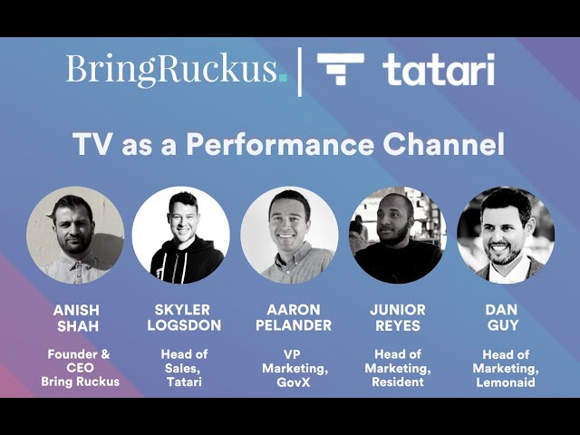 BringRuckus x Tatari: TV as a Performance Channel