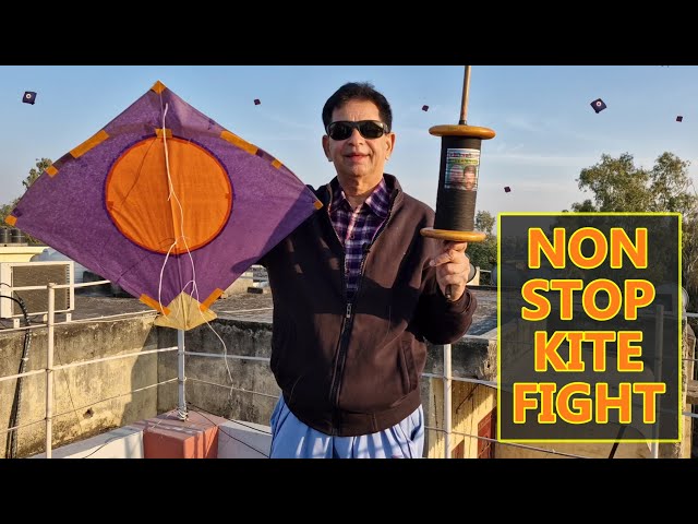 💪 Non Stop Kite Fighting From Rooftop / Kite Flying / Kites Vlog