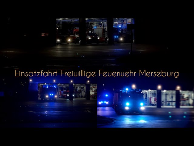 [Nächtliche Wachausfahrt￼]MTF x HLF 20/16 x DLA(K) 23/12 x LF 16/12 + TLF 16/25 Feuerwehr Merseburg