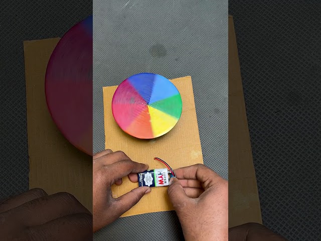 MIND-BLOWING COLOR CHANGE! Newton Disc Experiment Turns 7 Colors to White in Seconds! #shorts