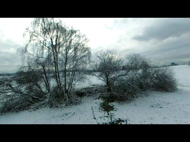 Jetzt mit Schnee! Und color grading. FPV flight in VR180-3D, 4k