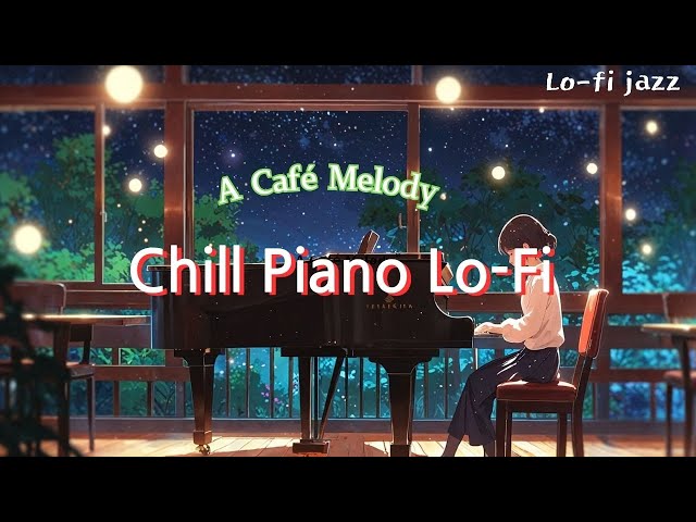 Chill Piano Lo-Fi .Lo-fi jazz ,Beats . A Café Melody  Chill Night. Music for Study and Relaxation|