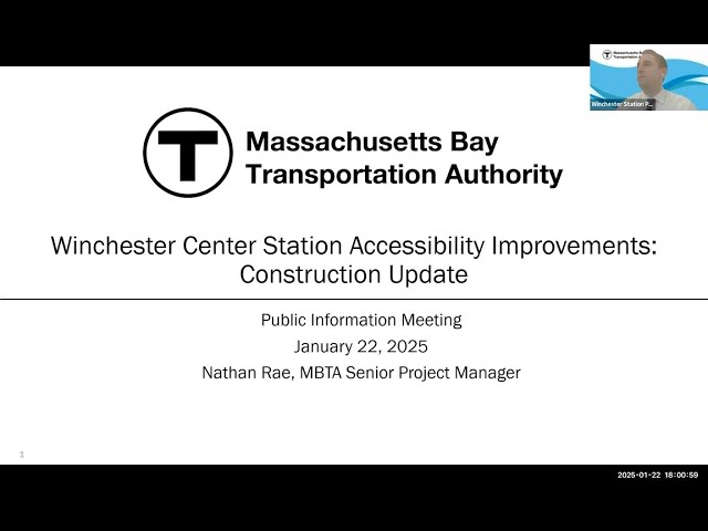 Winchester Station Construction Update - Virtual Public Meeting | January 22, 2025