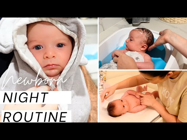 NIGHT ROUTINE WITH A NEWBORN || colic remedies, cluster feeding, bath time [RAW & REAL]