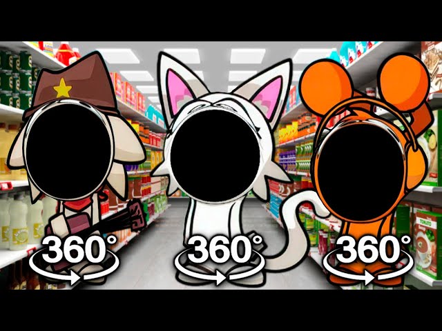 360° VR Pop Incredibox Sprunksters (sprunki) - Supermarket in 360° Video | VR / 4K